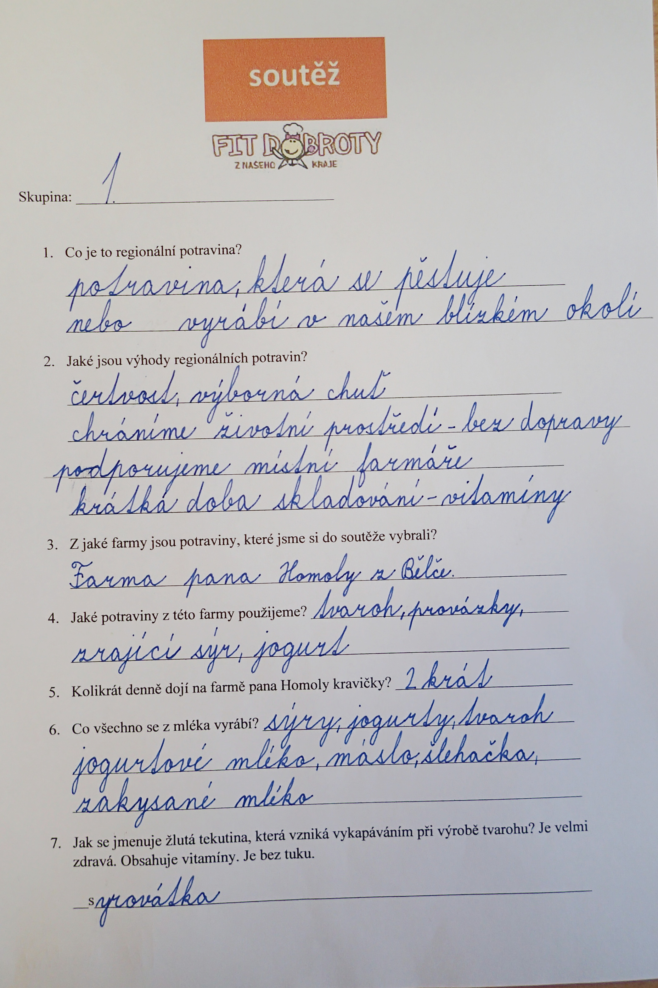 Získané vědomosti jsme ověřili pracovním listem. Žáci pracovali ve skupinách. 3