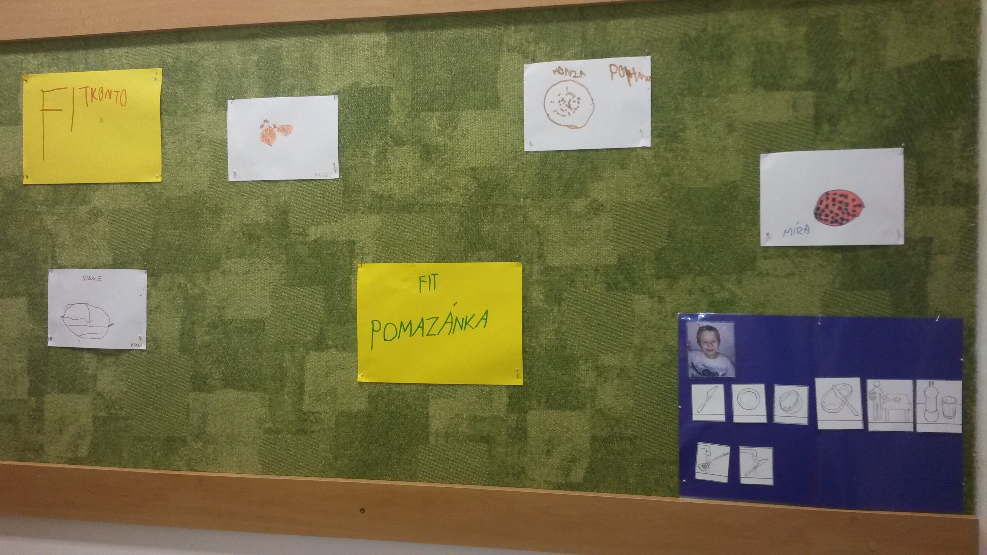 Nakreslené potraviny s pracovním postupem v piktogramech. 9