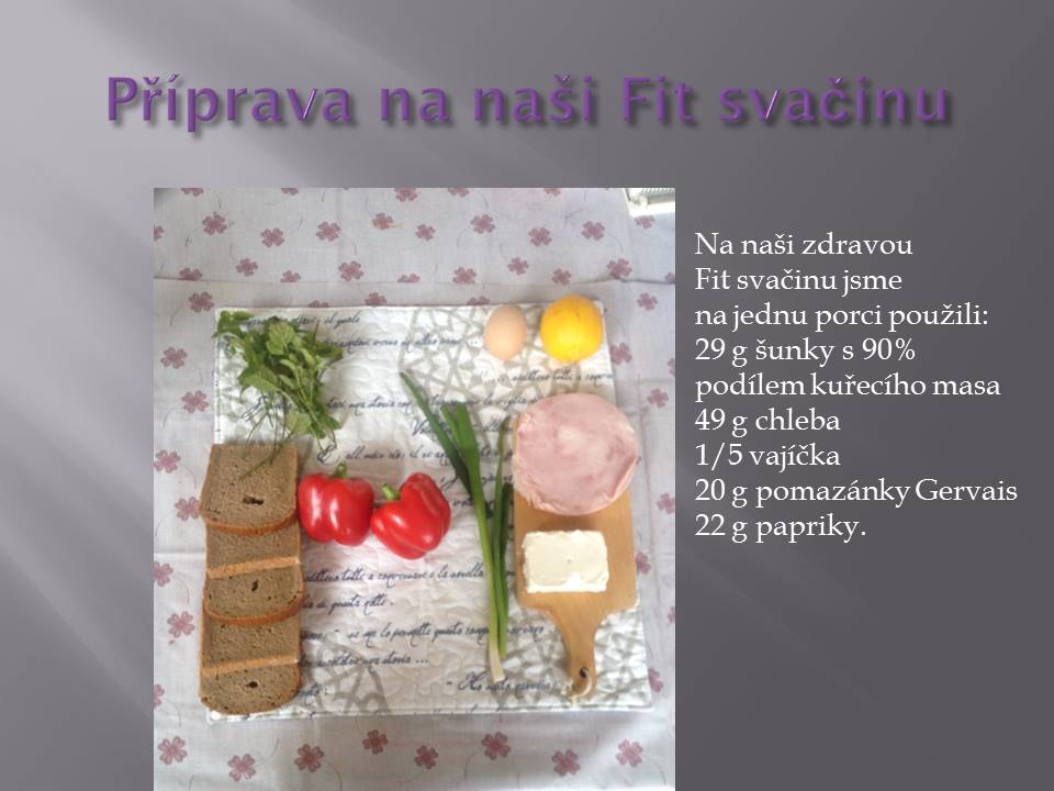 Příprava surovin 1
